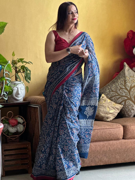 Reena Dwivedi In Ajrakh Cotton Saree