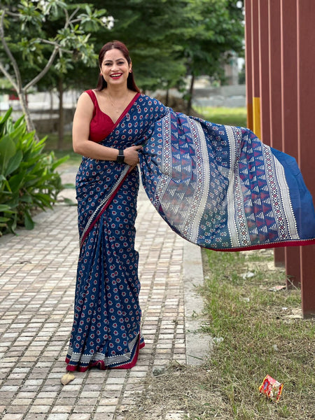 Reena Dwivedi In Ajrakh Cotton Saree