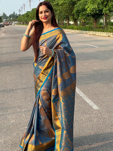Reena Dwivedi In Kanjivaram Silk Designer Saree