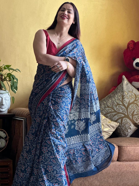 Reena Dwivedi In Ajrakh Cotton Saree