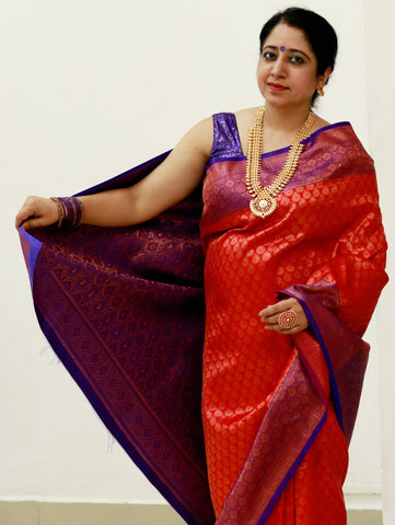 Ramya Rathod In Kanjivaram Silk Saree. Available In 3 Colours.