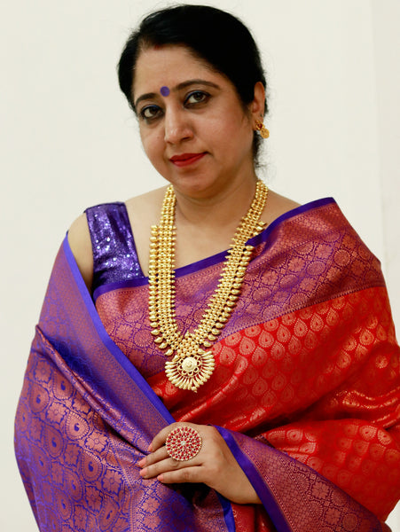 Ramya Rathod In Kanjivaram Silk Saree. Available In 3 Colours.