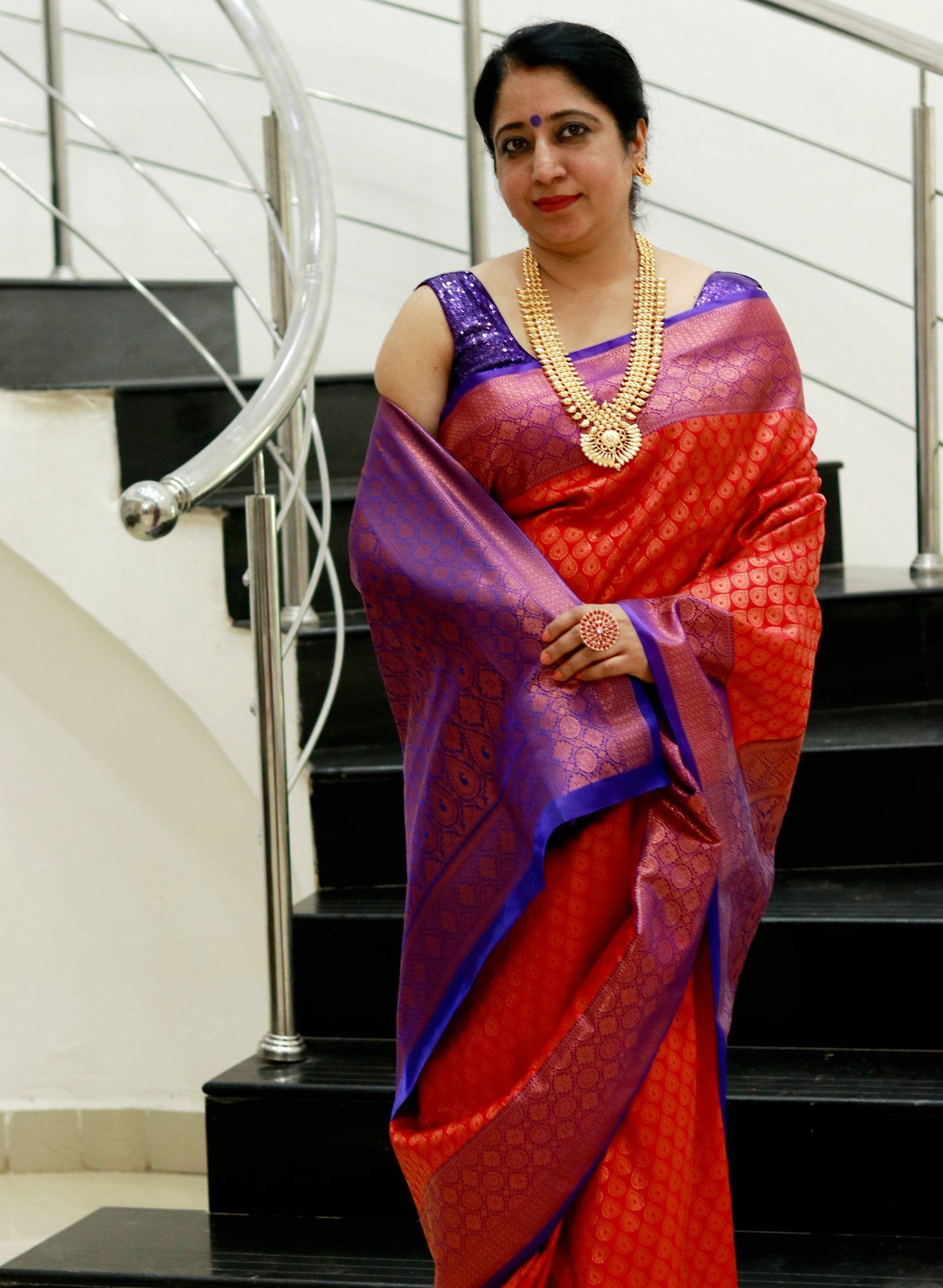 Ramya Rathod In Kanjivaram Silk Saree. Available In 3 Colours.