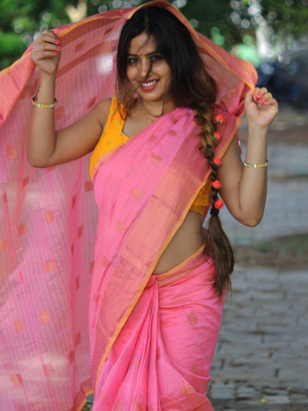 Megha Rathod In Chanderi Cotton Silk Saree