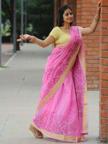 Megha Rathod In Chanderi Cotton Silk Self Design Saree