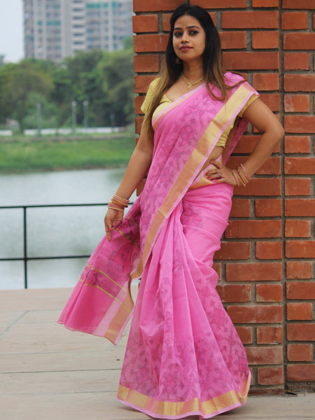 Megha Rathod In Chanderi Cotton Silk Self Design Saree