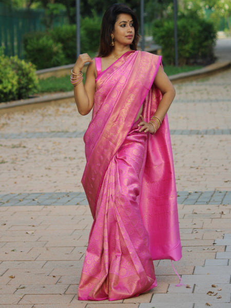 Megha Rathod In Kanjivaram Silk Designer Saree. Available In 5 Colours.