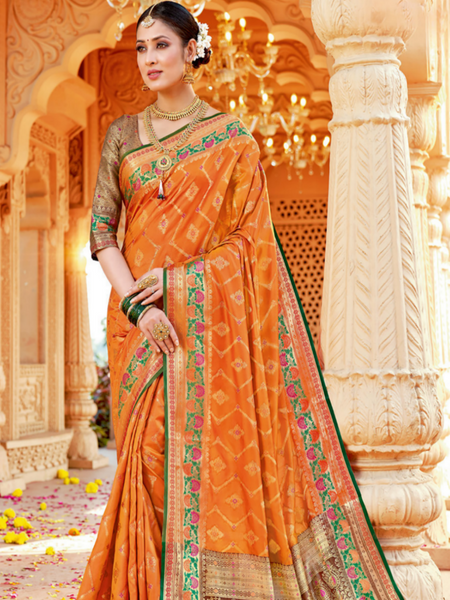 Reena Dwivedi In Banarsi Silk Saree. Available In 6 Colours