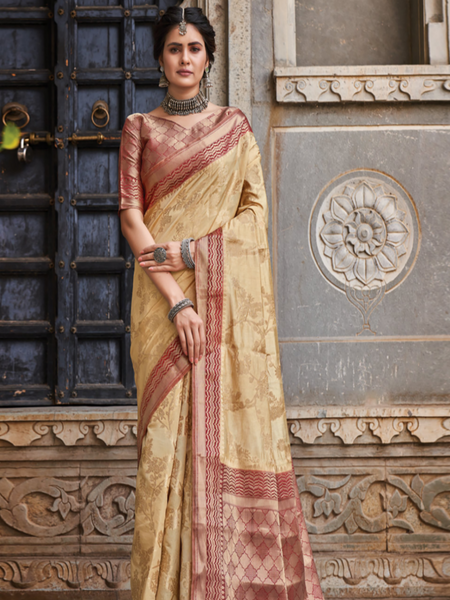 Reena Dwivedi In Banarsi Silk Saree. Available In 6 Colours.