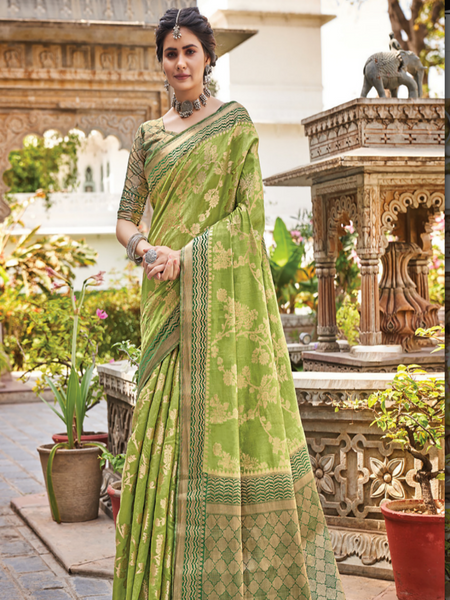 Reena Dwivedi In Banarsi Silk Saree. Available In 6 Colours.