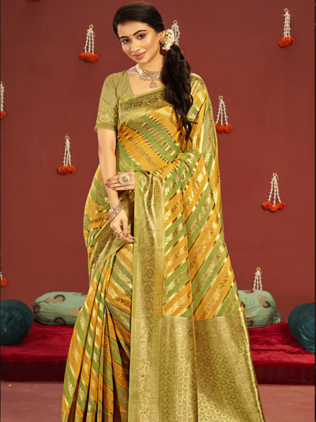 Reena Dwivedi In Banarsi Silk Saree. Available in 6 colours.