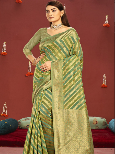 Reena Dwivedi In Banarsi Silk Saree. Available in 6 colours.
