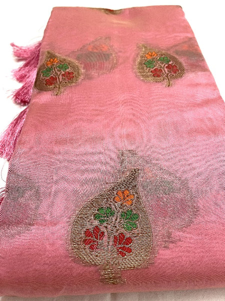 Naveena Kapoori In Banarsi Organza Saree With Booti Work. Available In  4 Colours.
