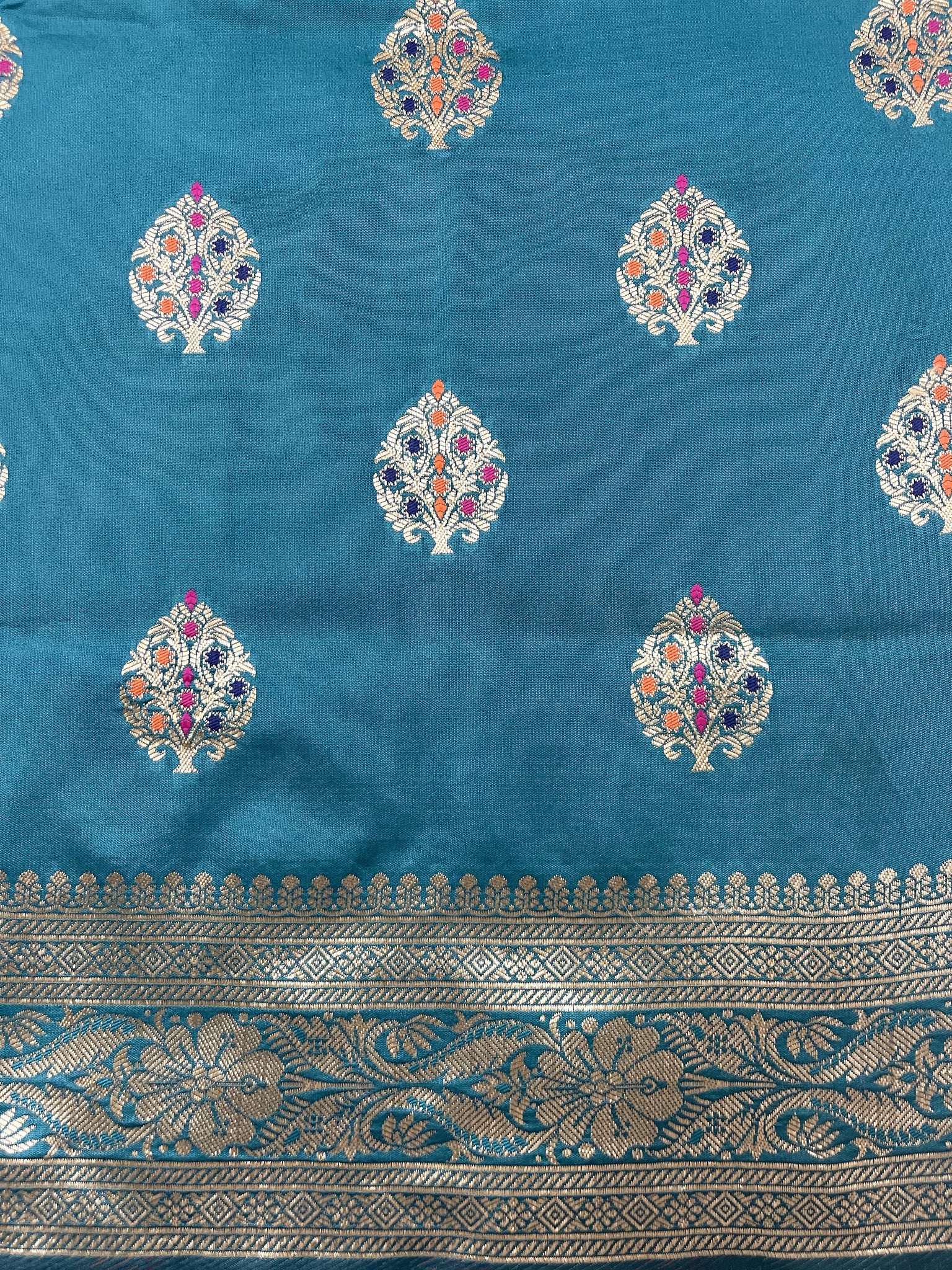Naveena Kapooor In Banarsi Silk Saree. Available In 5 Colours.