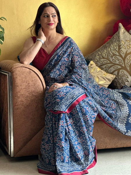 Reena Dwivedi In Ajrakh Cotton Saree