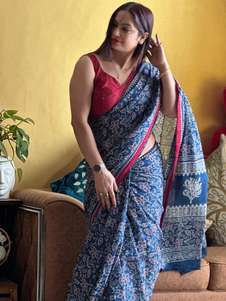 Reena Dwivedi In Ajrakh Cotton Saree