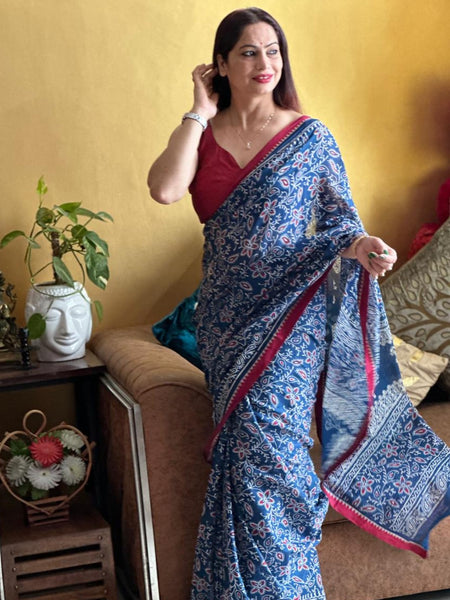 Reena Dwivedi In Ajrakh Cotton Saree