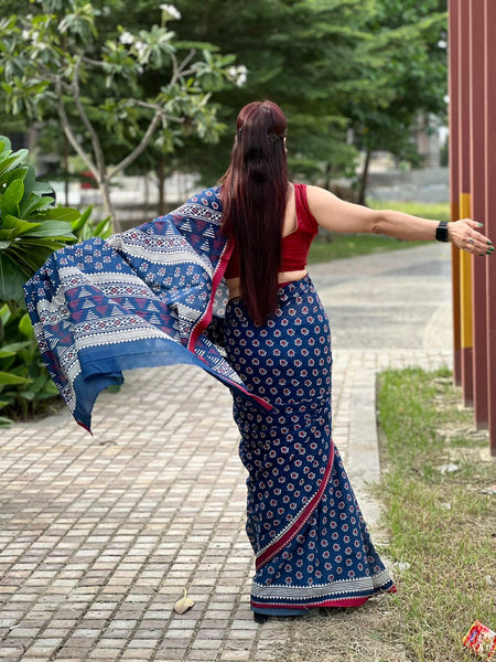 Reena Dwivedi In Ajrakh Cotton Saree