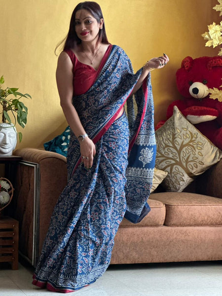 Reena Dwivedi In Ajrakh Cotton Saree