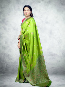 Bhawna Verma In Banarsi Dupion Silk Gota Patti Saree With Matching Pallu. Available in 2 colours.