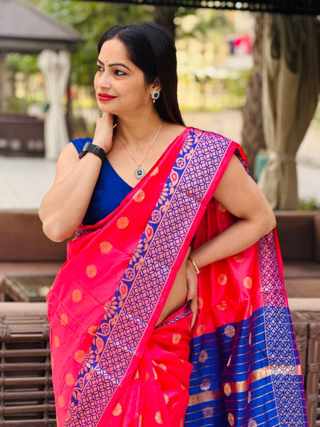 Reena Dwivedi In Banarsi Sari. Available In 4 Colours.