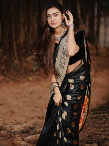 Devananda SS In Banarsi Silk Saree. Available In 6 Colours.