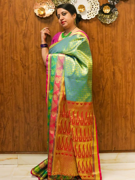 Ramya Pathak In Kanjivaram Saree With Golden Contrast Pallu