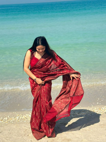 Reena Dwivedi In Chanderi Cotton Silk Saree. Available In 3 Colours