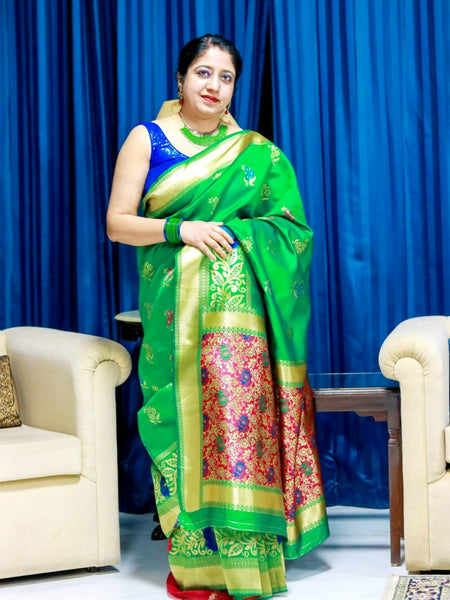Ramya Pathak In Banarsi Silk Saree. Available In 6 Colours.