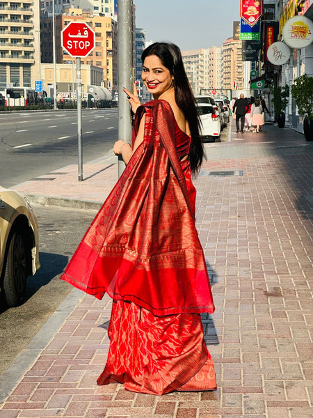 Reena Dwivedi In Chanderi Cotton Silk Saree. Available In 3 Colours