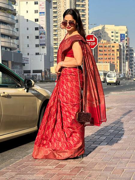 Reena Dwivedi In Chanderi Cotton Silk Saree. Available In 3 Colours