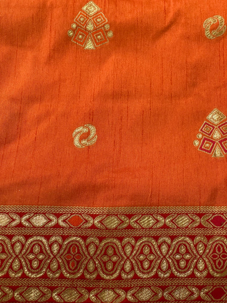 Bhawna Verma In Banarsi Dupion Silk Gota Patti Saree With Matching Pallu. Available in 2 colours.