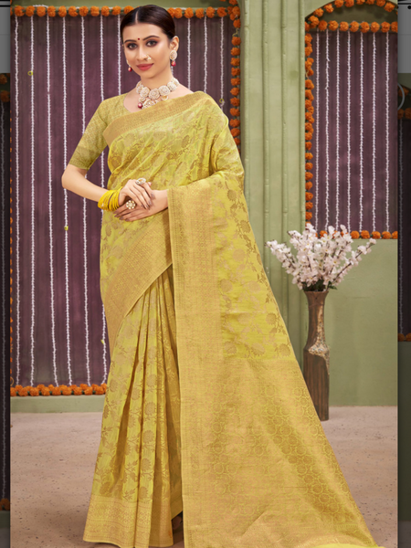 Reena Dwivedi In Designer Blended Linen Saree. Available In 6 Colours.