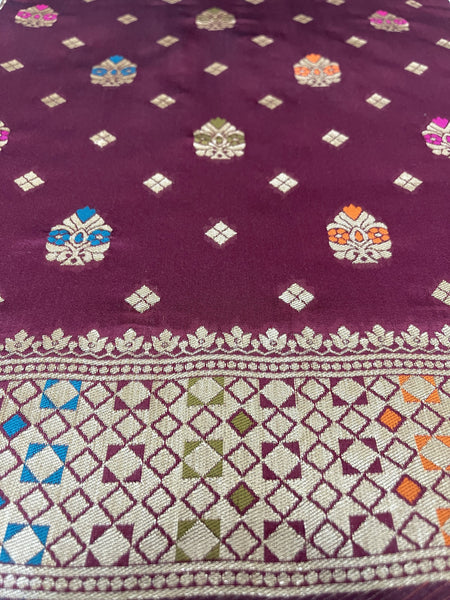 Reena Dwivedi In Banarsi Silk Saree. Available In 6 Colours.