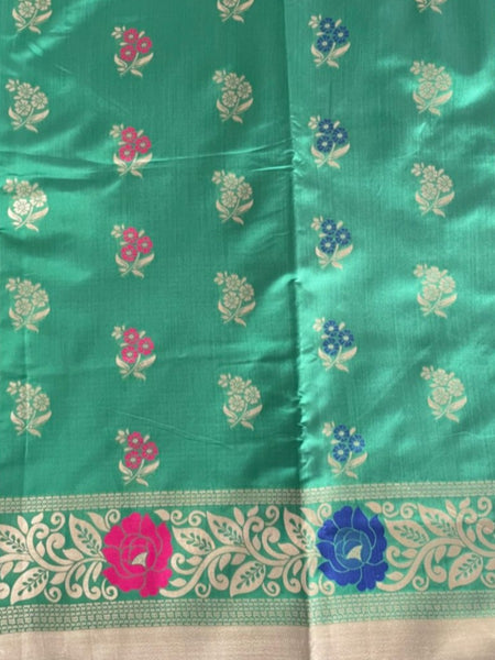 Reena Dwivedi In Banarsi Silk Saree. Available In 6 Colours.