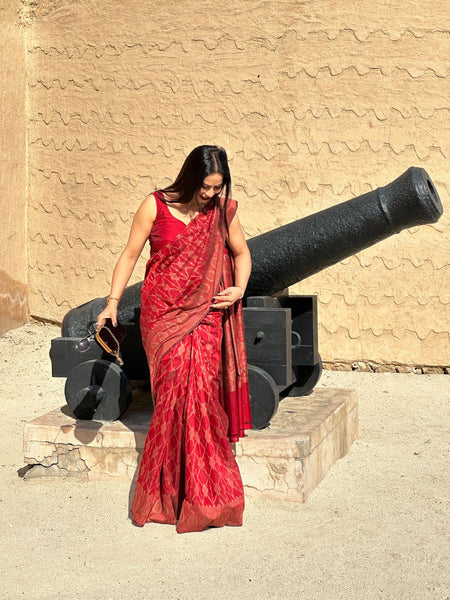 Reena Dwivedi In Chanderi Cotton Silk Saree. Available In 3 Colours